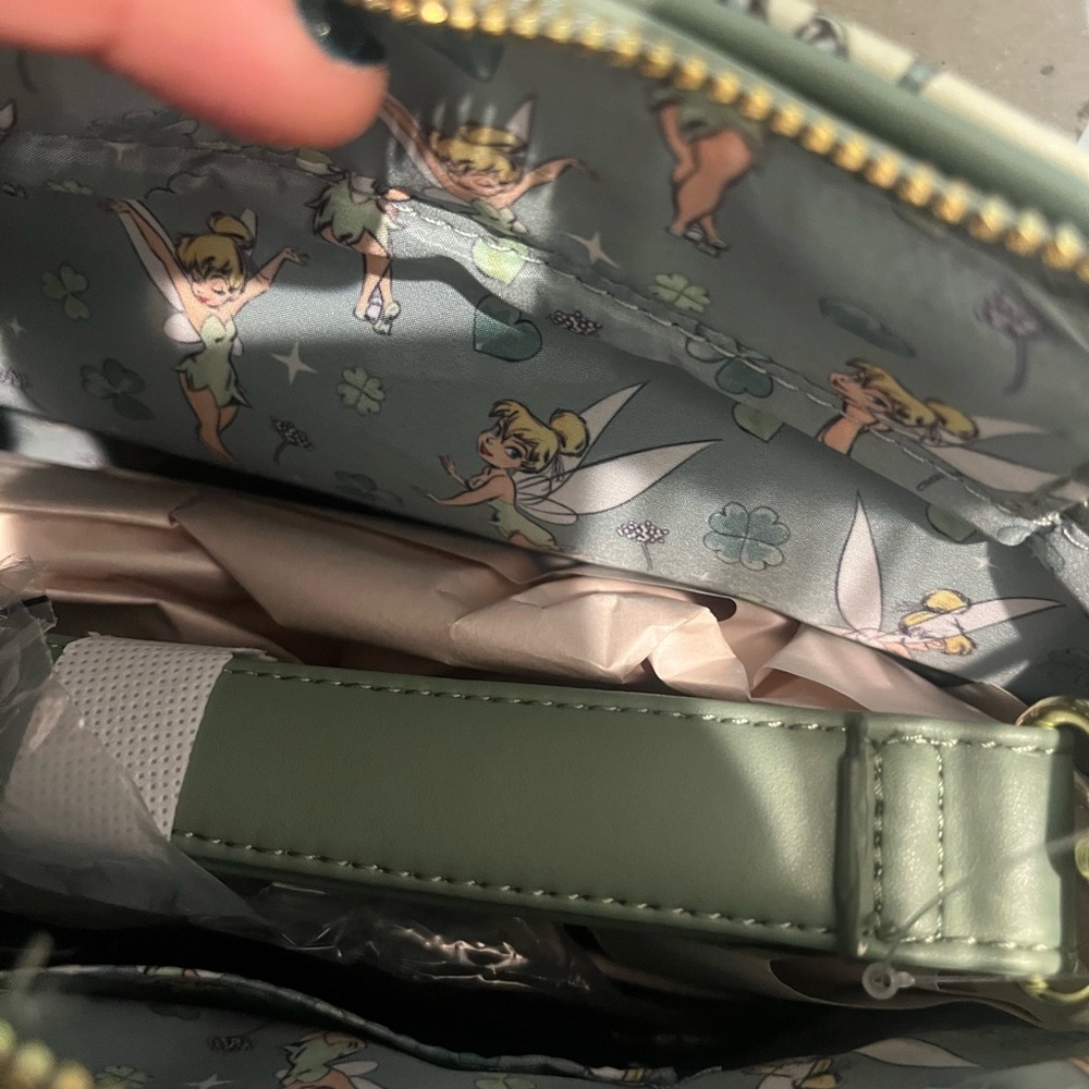 Tinkerbell Loungefly Tote Bag & Cardholder (Read - Picture 2 of 4